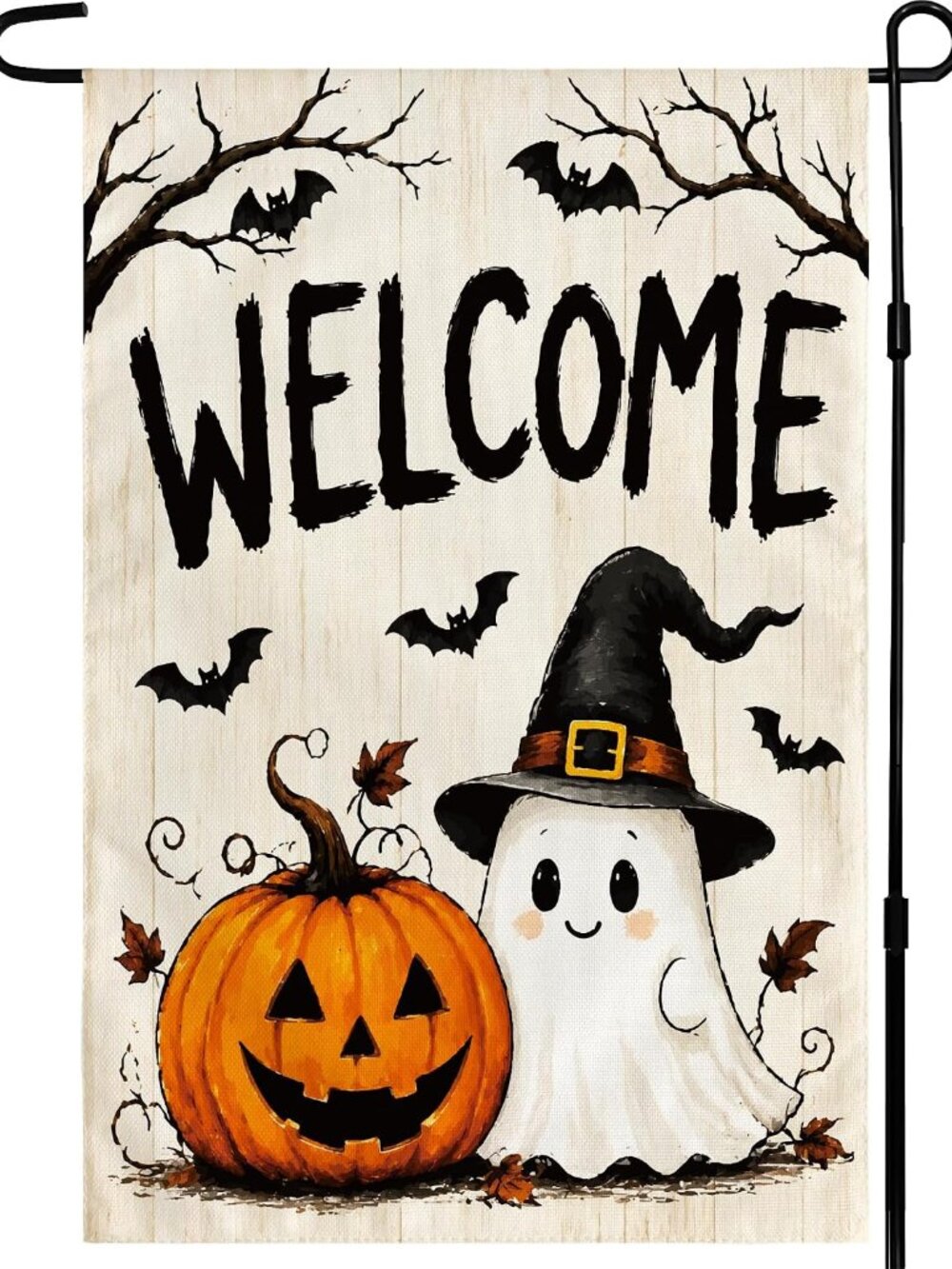 Halloween Decorations - Halloween Welcome Garden Flag for Outdoor Outside